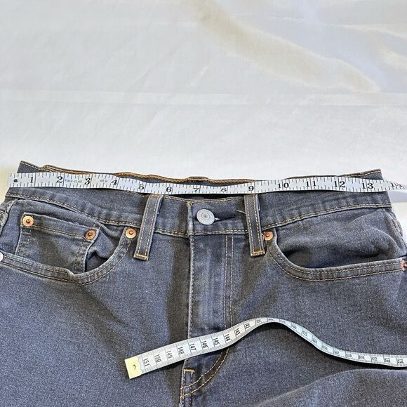 Vintage Levis 502 Jeans Mens Straight 28x30 Light Gray skater Button Fly Stretch - Picture 11 of 16